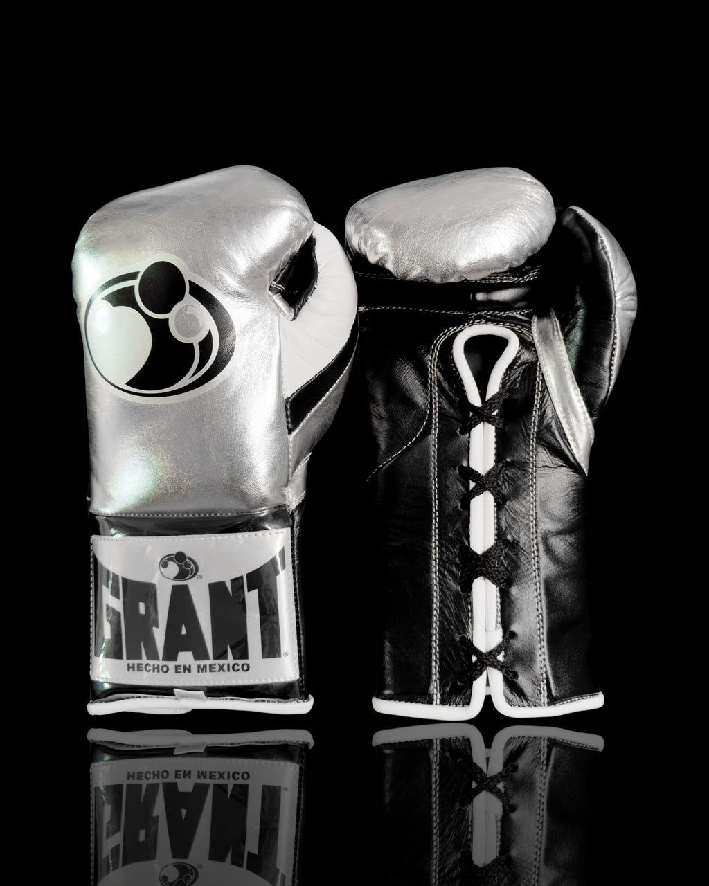 Grant Boxing Gloves Silver/Black/White
