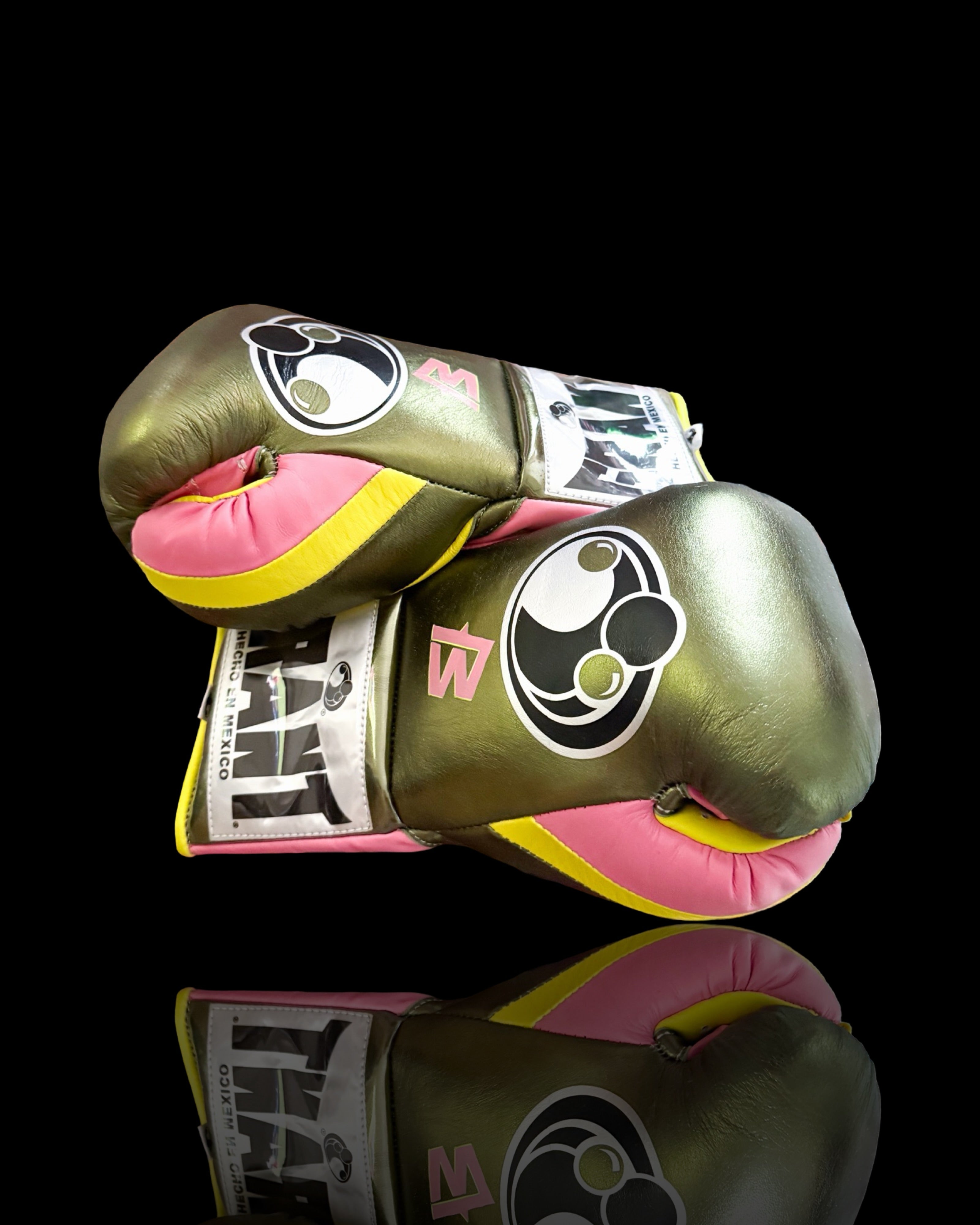 Grant Boxing Gloves Olive/Pink/Yellow