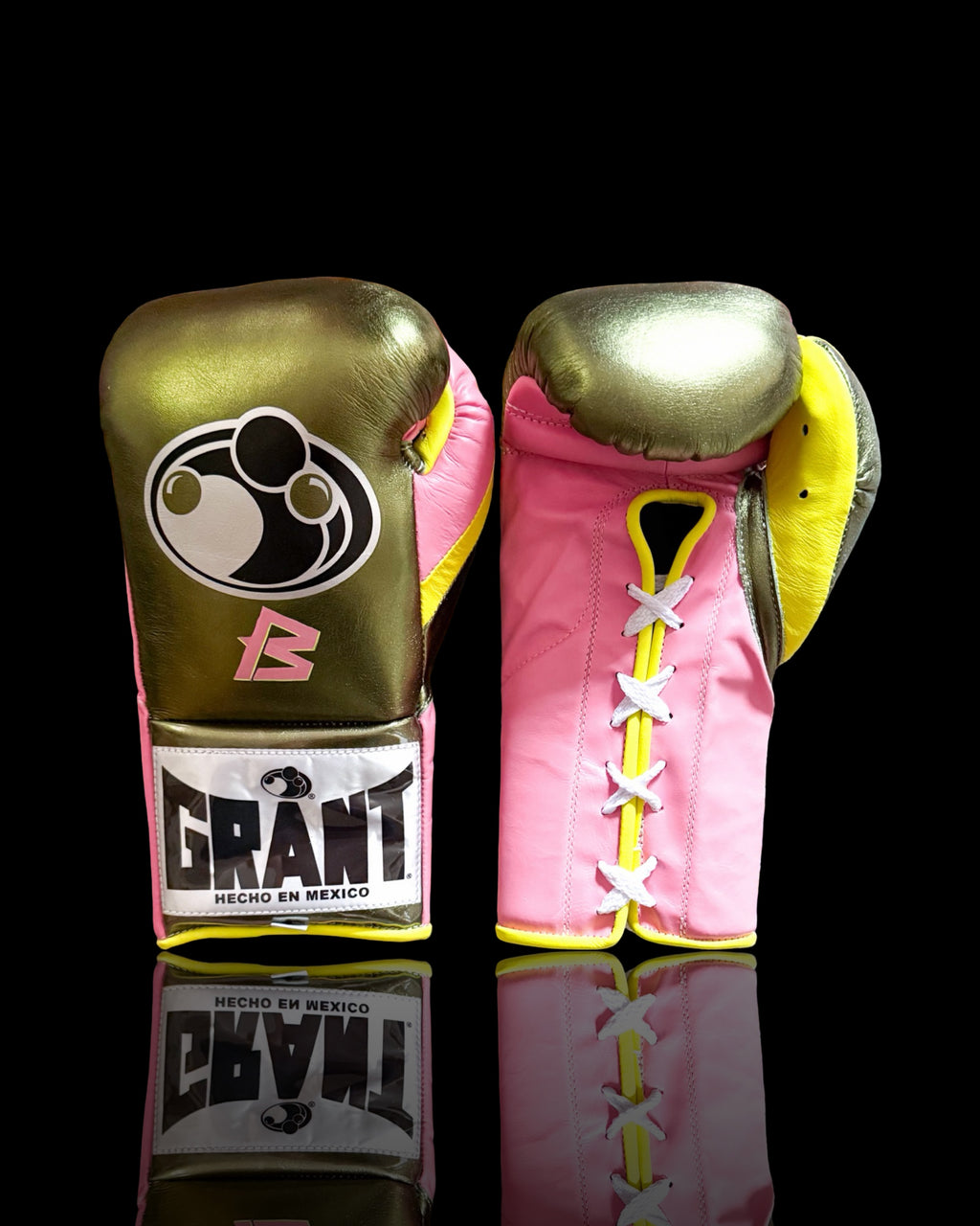 Grant Boxing Gloves Olive/Pink/Yellow