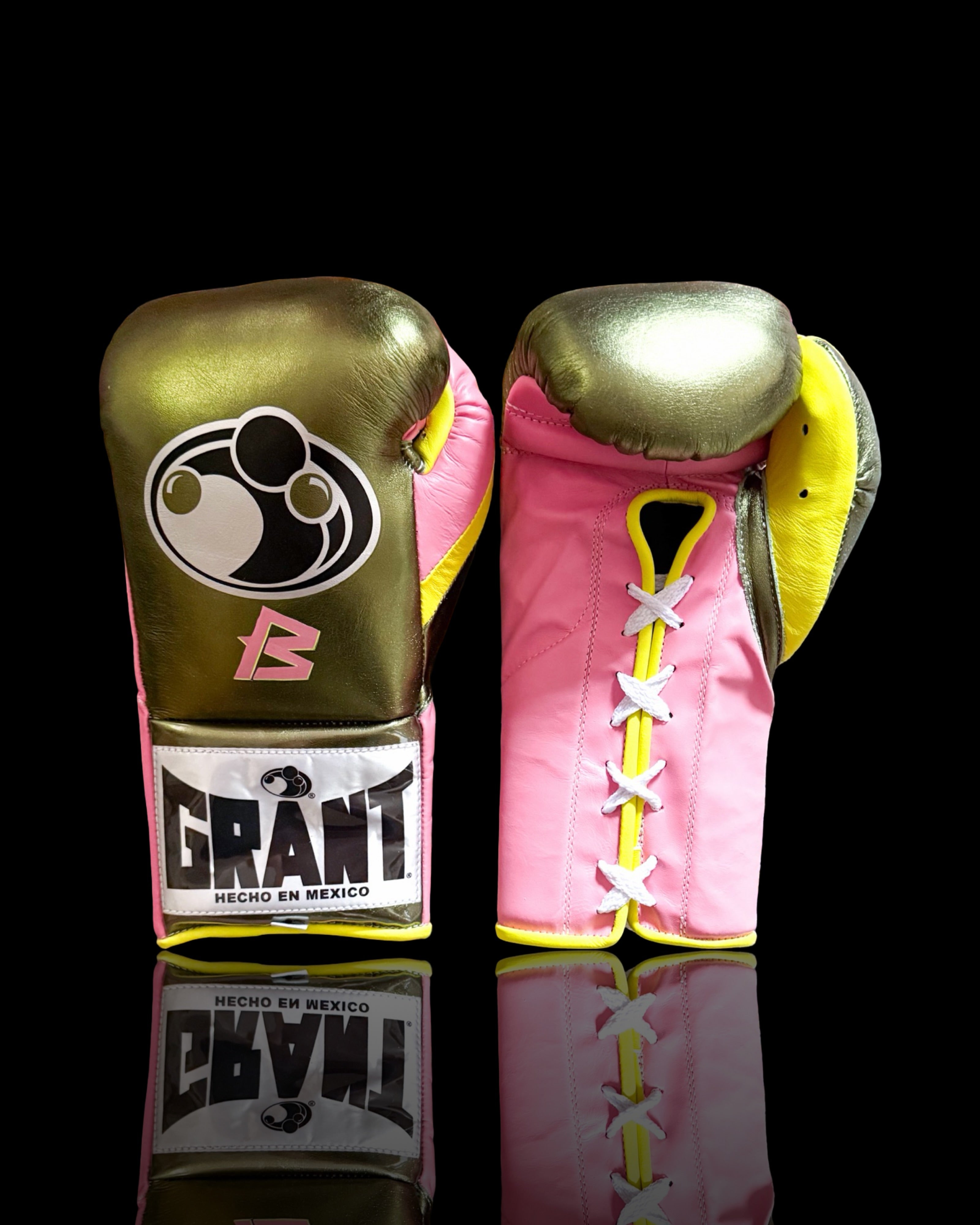 Grant Boxing Gloves Olive/Pink/Yellow