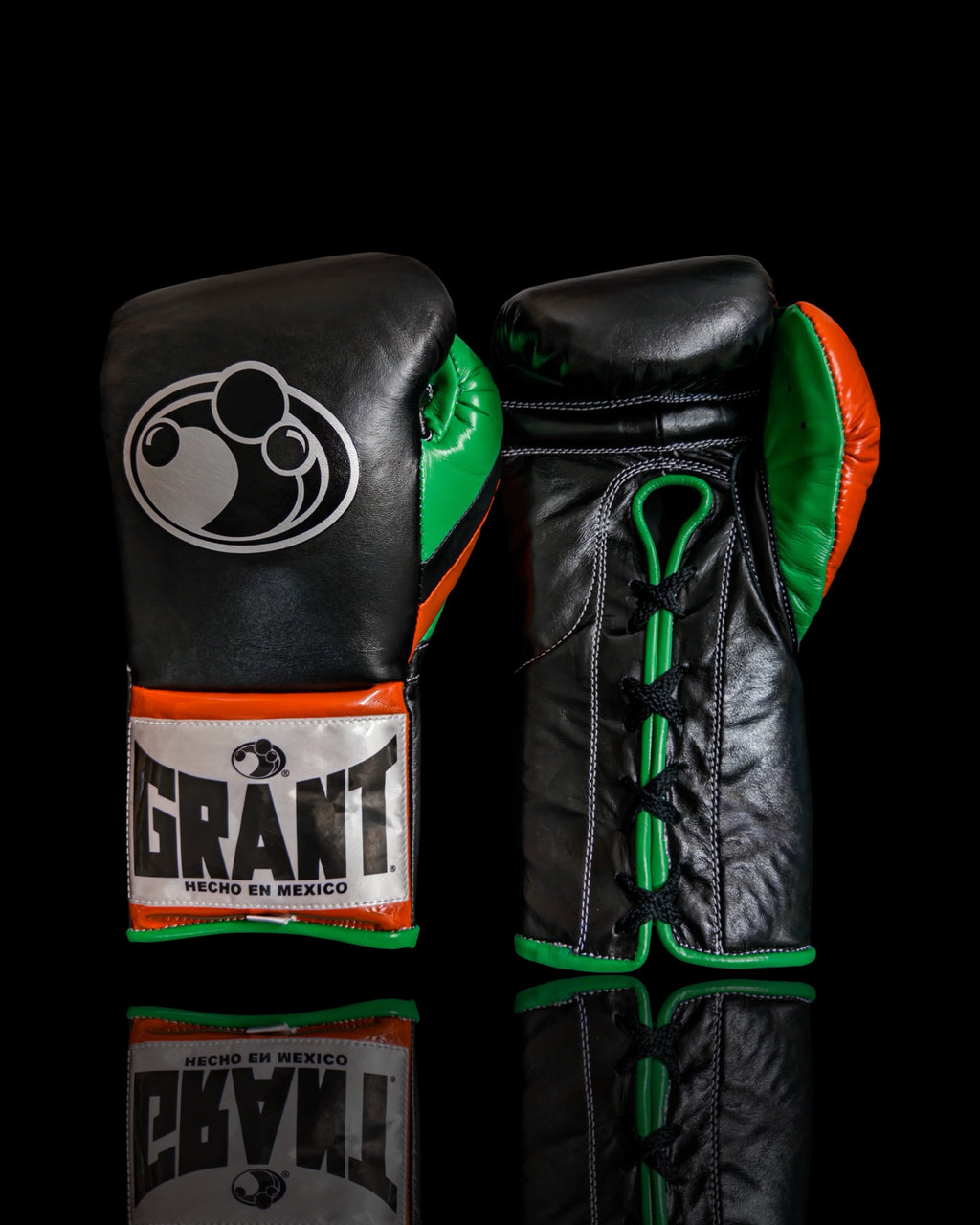 Grant Boxing Gloves Black/Green/Orange