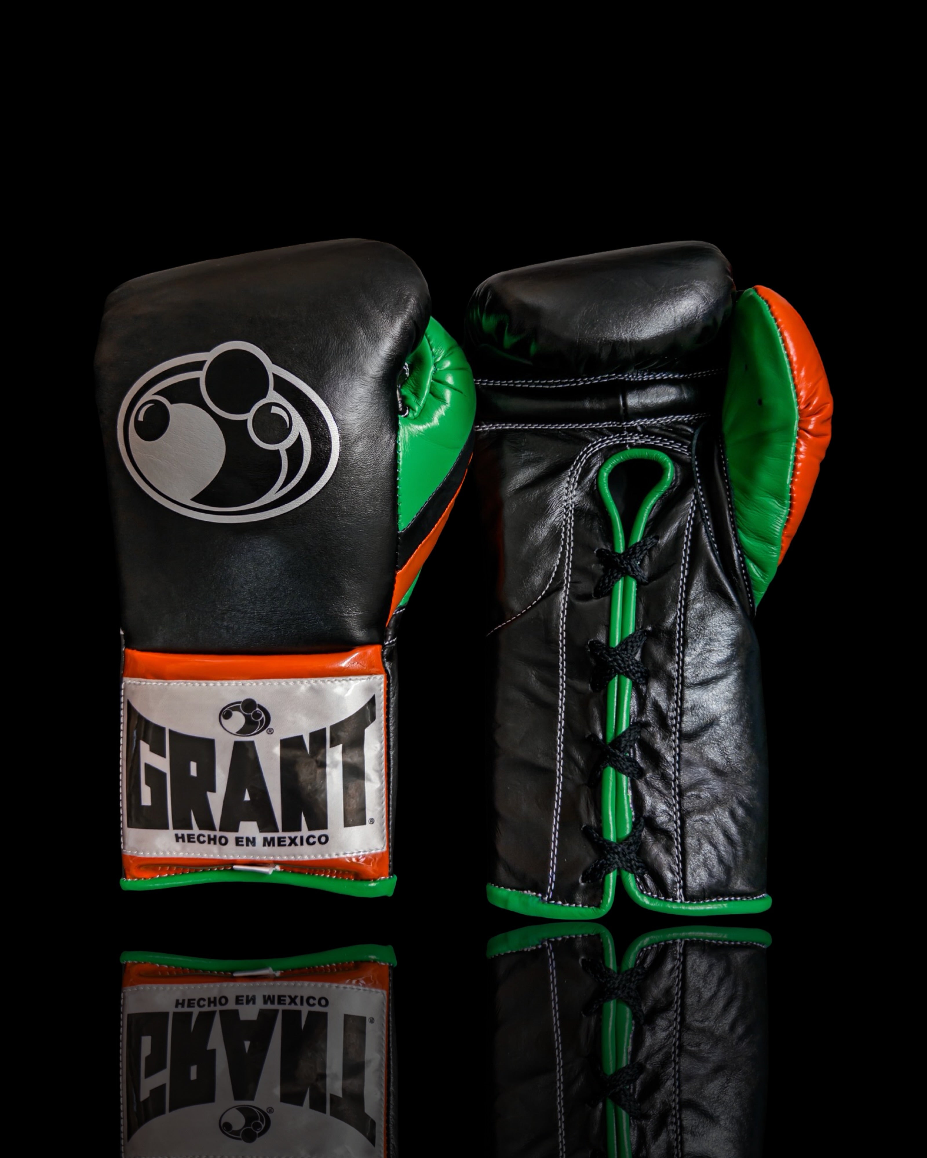 Grant Boxing Gloves Black/Green/Orange