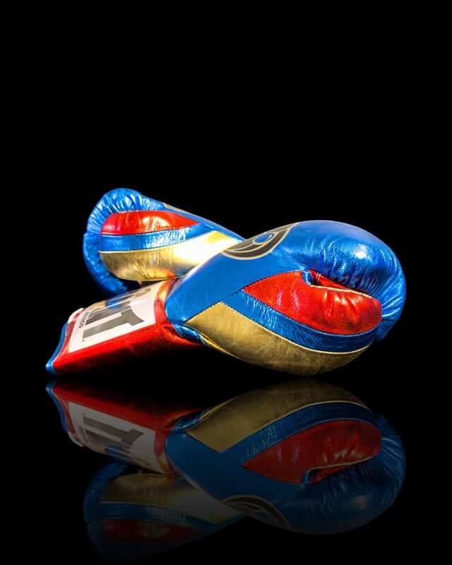 Grant Boxing Gloves Blue/Red/Gold