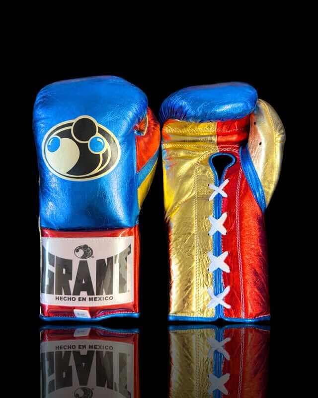Grant Boxing Gloves Blue/Red/Gold