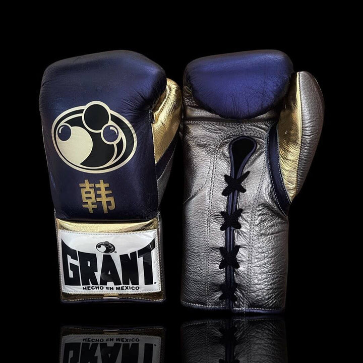 Grant Boxing Gloves Blue/Grey/Gold