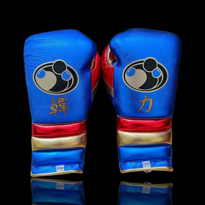 Grant Boxing Gloves Blue/Red/Gold