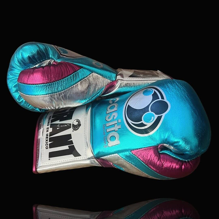 Grant Boxing Gloves Blue/Silver/Pink