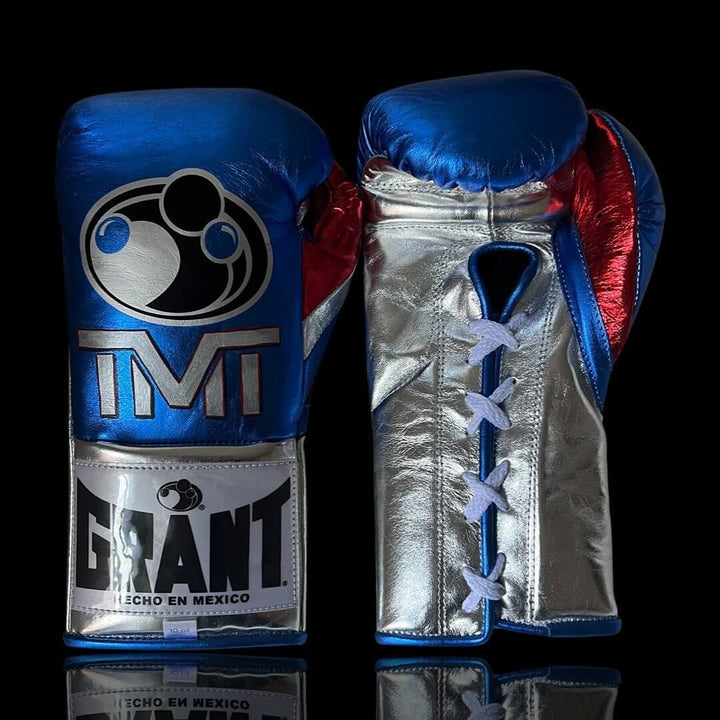 Grant Boxing Gloves Blue/Silver/Red
