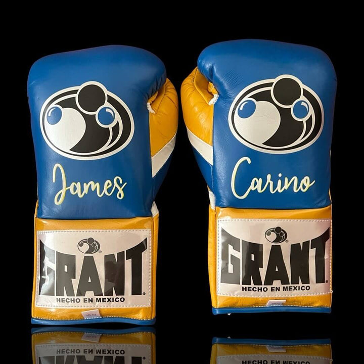 Grant Boxing Gloves Blue/Yellow/White