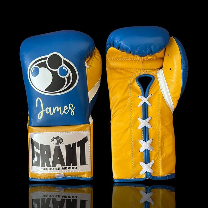 Grant Boxing Gloves Blue/Yellow/White