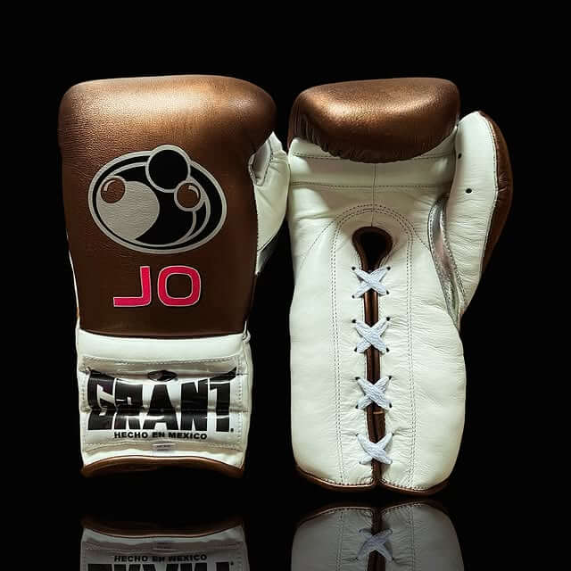 Grant Boxing Gloves Brown/White/Silver