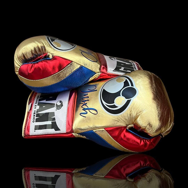 Grant Boxing Gloves Gold/Red/Blue