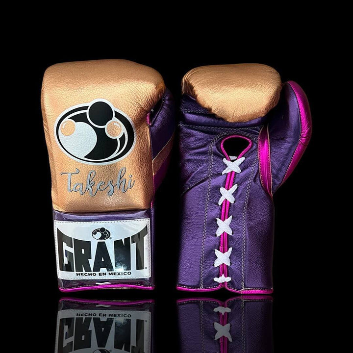 Grant Boxing Gloves Gold/Purple/Pink