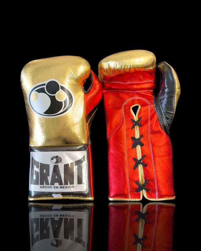 Grant Boxing Gloves Gold/Red/Black