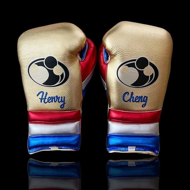 Grant Boxing Gloves Gold/Blue/Red
