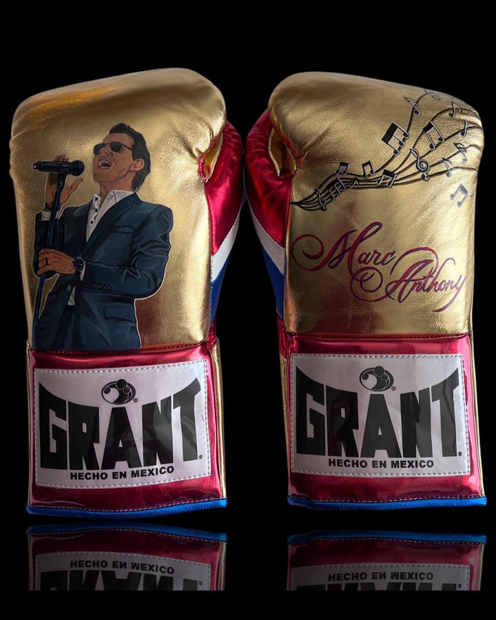 Grant Boxing Gloves Gold/Red/Blue