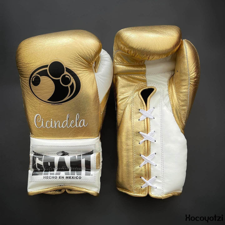 Grant Boxing Gloves Gold/White