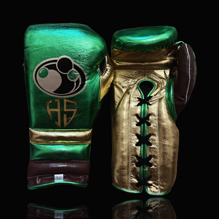 Grant Boxing Gloves Green/Gold/Brown