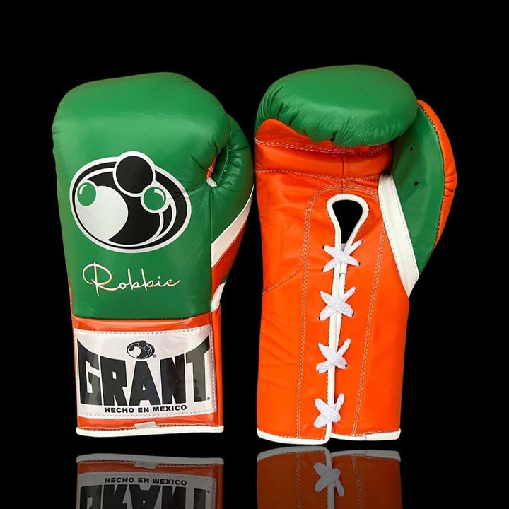 Grant Boxing Gloves Green/Orange/White