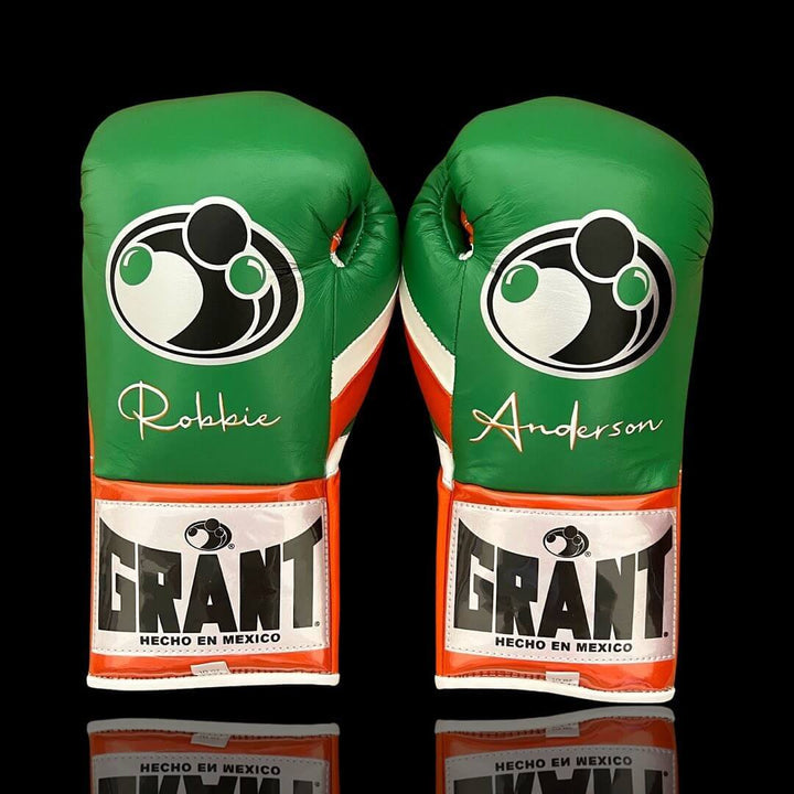Grant Boxing Gloves Green/Orange/White