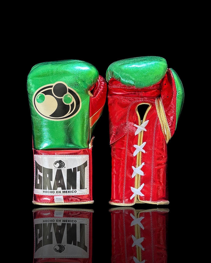 Grant Boxing Gloves Green/Red/Gold