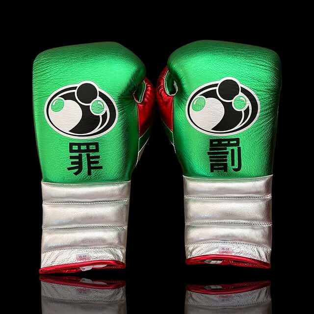 Grant Boxing Gloves Green/Red/Silver