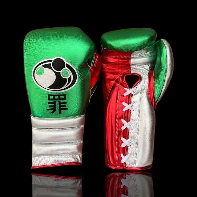 Grant Boxing Gloves Green/Red/Silver