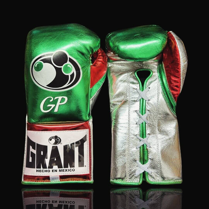 Grant Boxing Gloves Green/Silver/Red