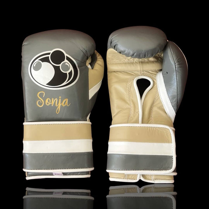 Grant Boxing Gloves Grey/Beige/White
