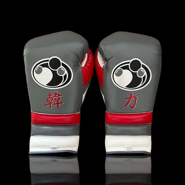Grant Boxing Gloves Grey/Red/White