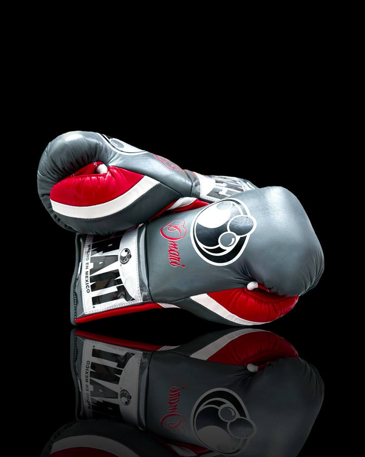 Grant Boxing Gloves Grey/Red/White