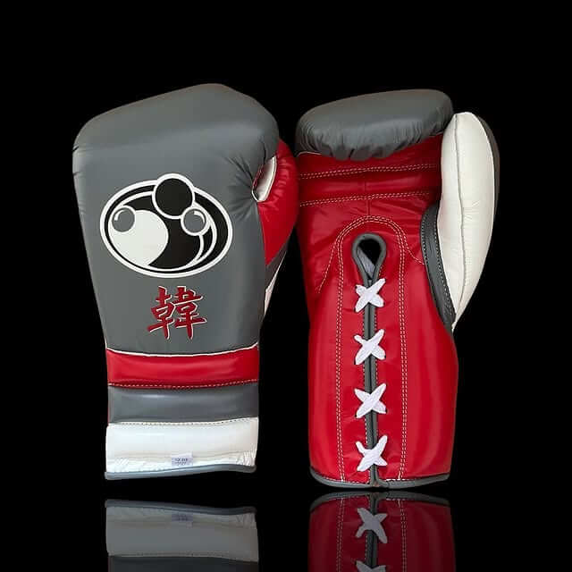 Grant Boxing Gloves Grey/Red/White
