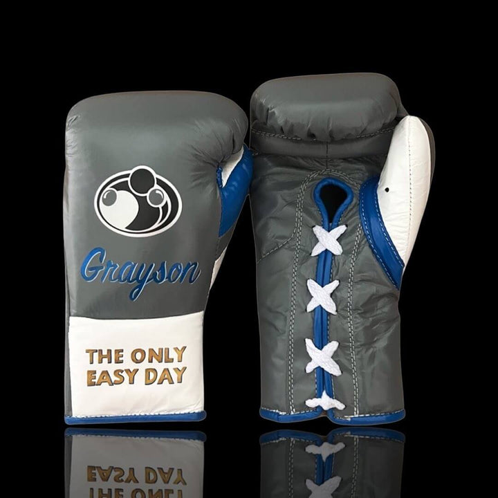 Grant Boxing Gloves Grey/Blue/White