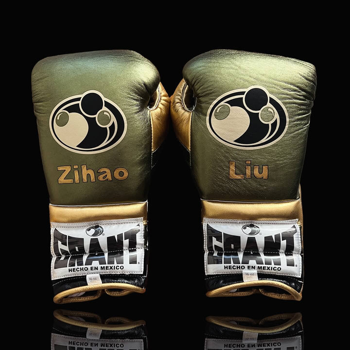 Grant Boxing Gloves Green/Black/Gold