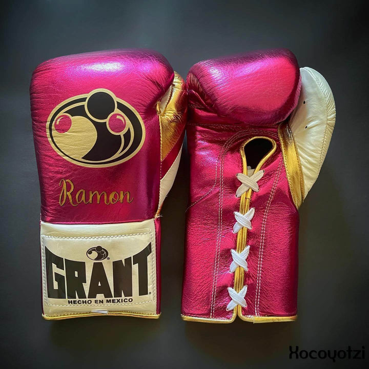 Grant Boxing Gloves Pink/White/Gold