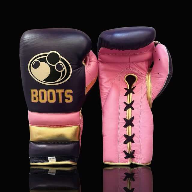 Grant Boxing Gloves Blue/Pink/Gold