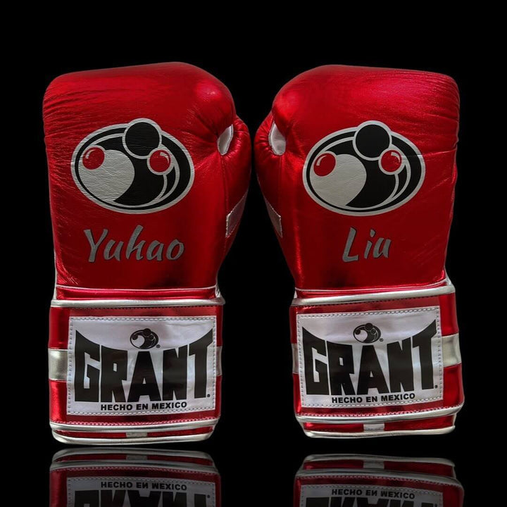 Grant Boxing Gloves Red/White/Silver