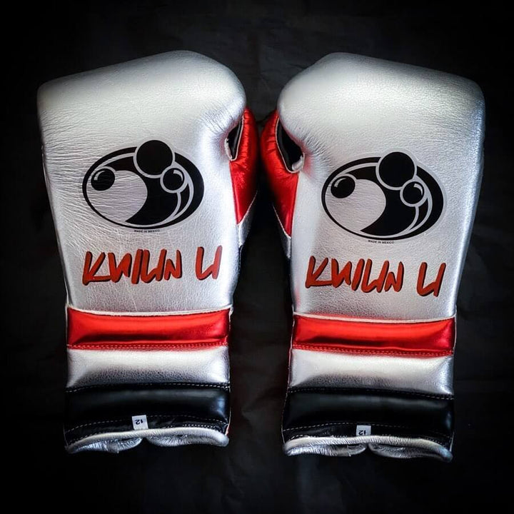 Grant Boxing Gloves Silver/Red/Black