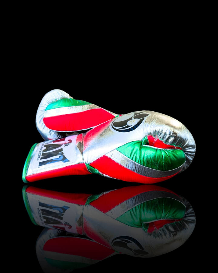 Grant Boxing Gloves Silver/Red/Green
