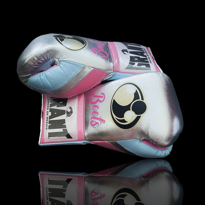 Grant Boxing Gloves Silver/Blue/Pink