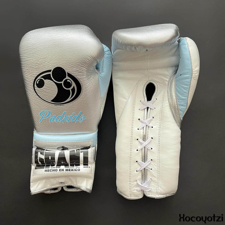 Grant Boxing Gloves White/Sky-Blue/Silver
