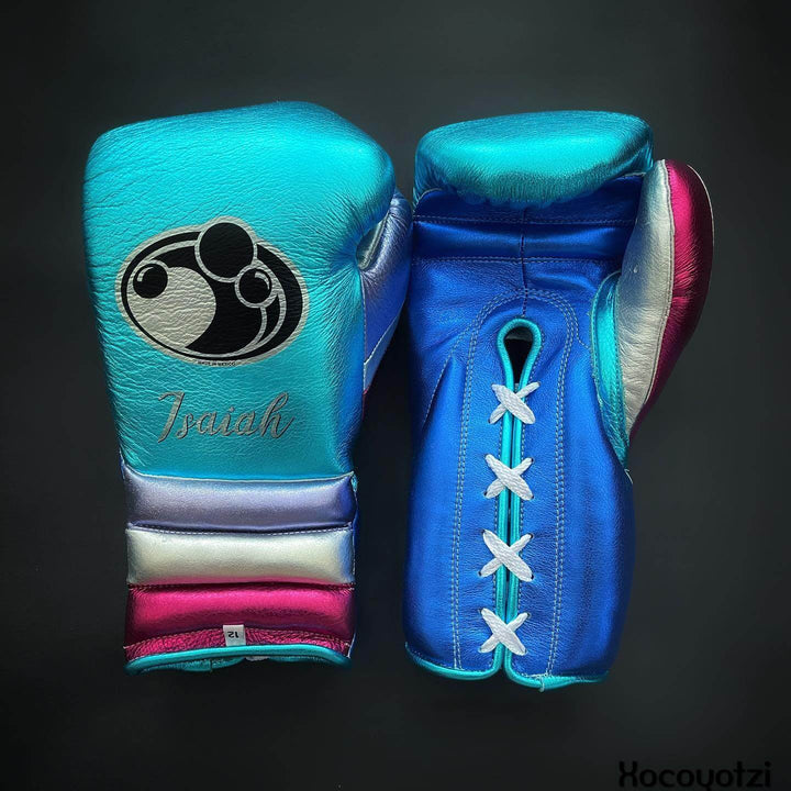 Grant Boxing Gloves Blue/Pink/Silver