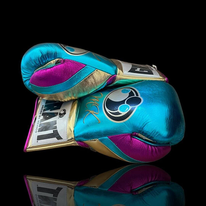 Grant Boxing Gloves Blue/Gold/Pink