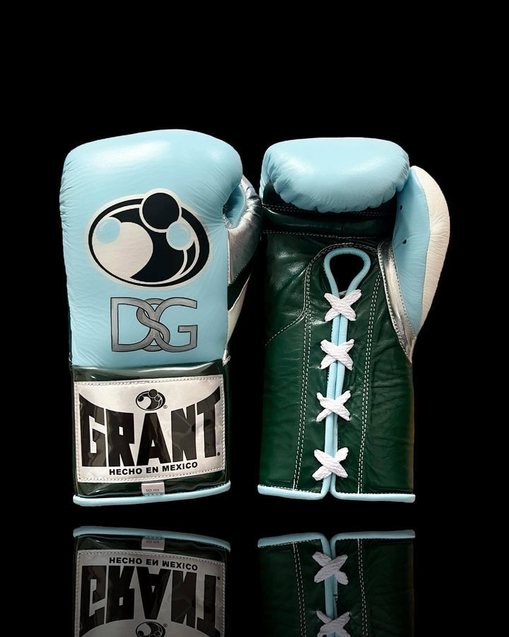 Grant Boxing Gloves Sky-Blue/Green/Silver