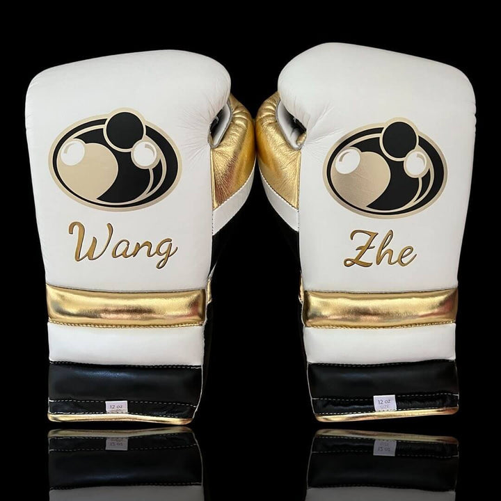 Grant Boxing Gloves White/Black/Gold