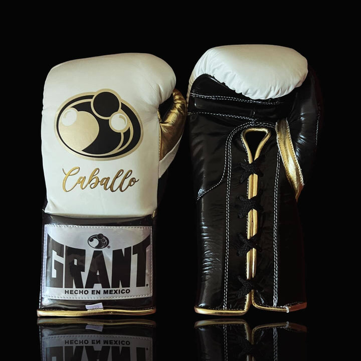 Grant Boxing Gloves White/Black/Gold