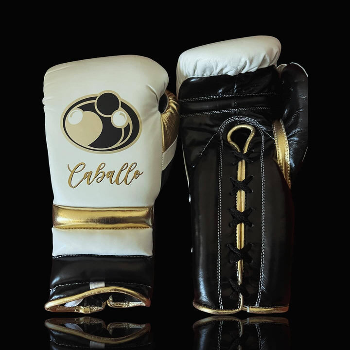 Grant Boxing Gloves White/Black/Gold
