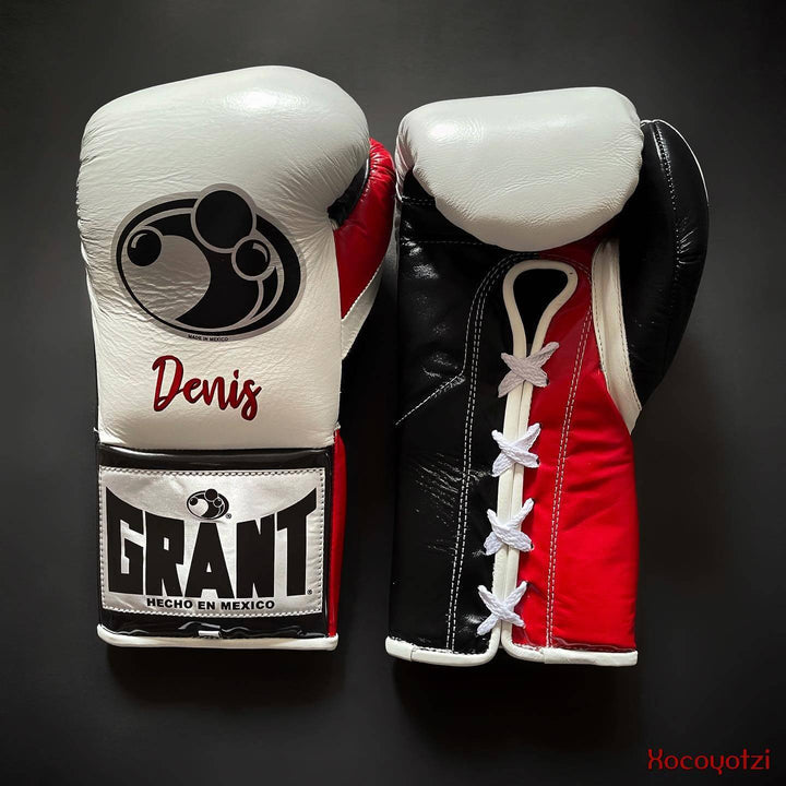 Grant Boxing Gloves White/Red/Black