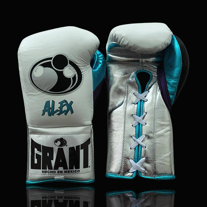 Grant Boxing Gloves White/Blue/Black