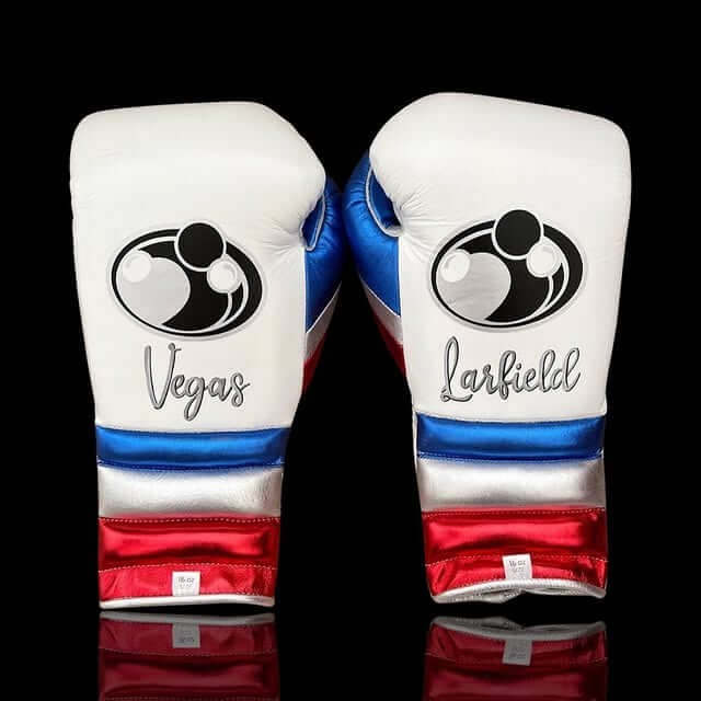 Grant Boxing Gloves White/Blue/Silver/Red